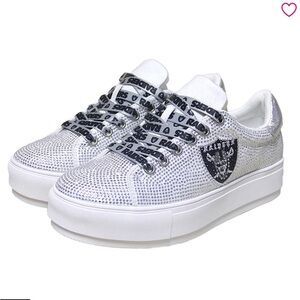Official Raiders NFL Crystal Sneakers